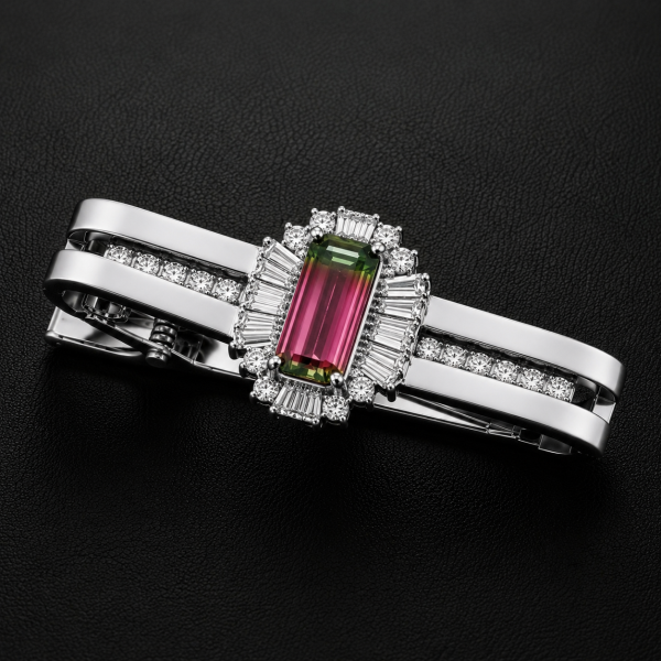 領帶夾→有色寶石 